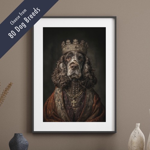 Royal dog portrait print - royal,