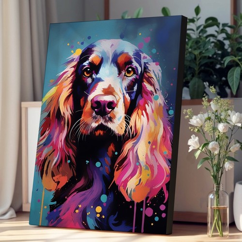 Cocker spaniel gestural canvas - spaniel,