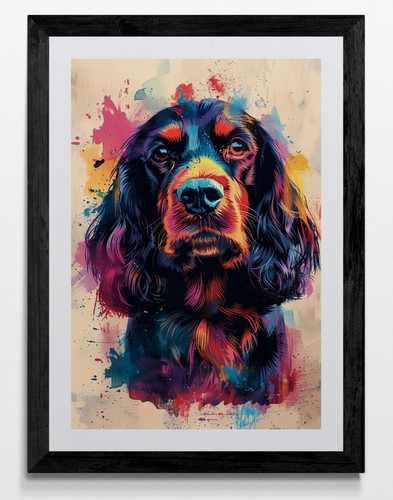 Cocker spaniel dog framed - cocker,