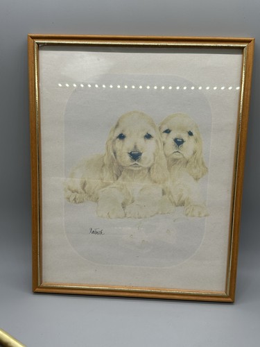 Vintage framed cocker - framed, spaniel
