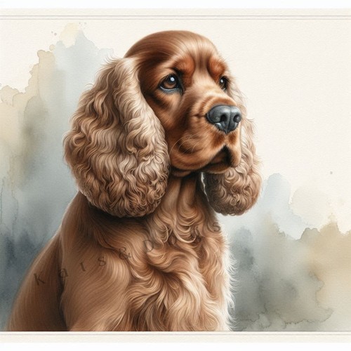 Brown cocker spaniel - brown,
