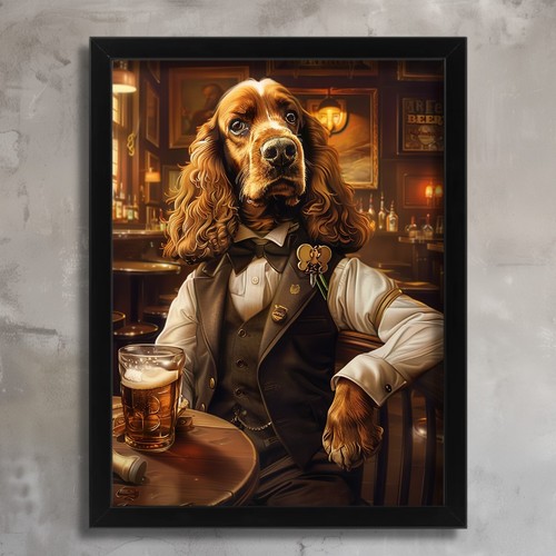 Anthropomorphic dog bar - in, a