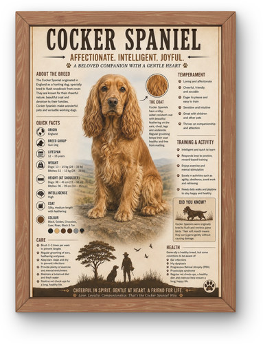Cocker spaniel poster - cocker, dog