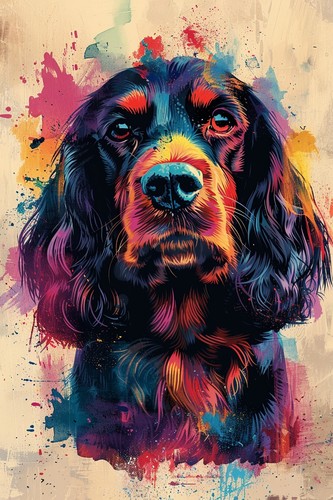 Cocker spaniel dog canvas - spaniel,