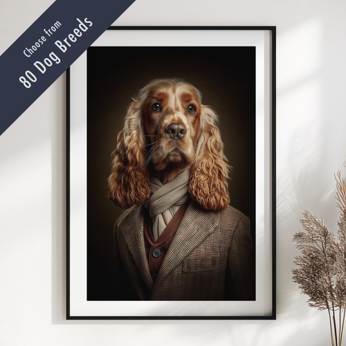 Smartly dressed dog - smartly, portrait