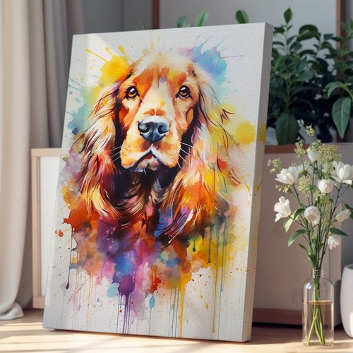 Cocker spaniel gestural - gestural, canvas