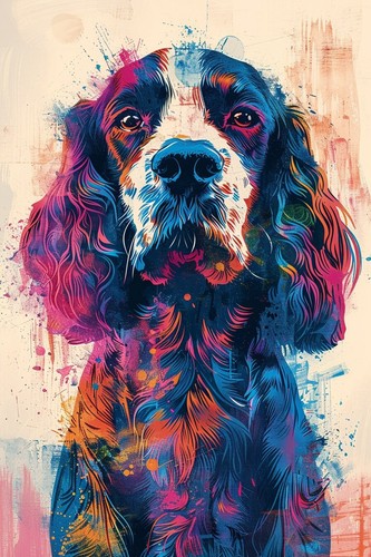 Cocker spaniel dog canvas - spaniel,