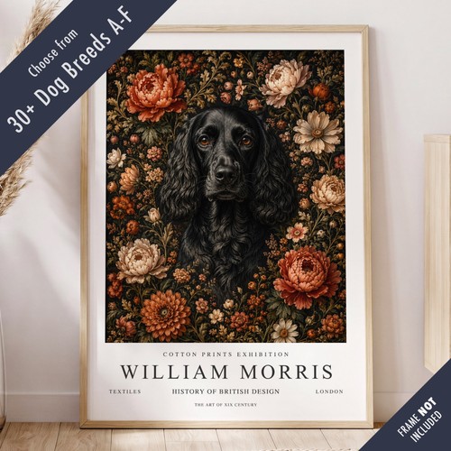 William morris style dog - william,