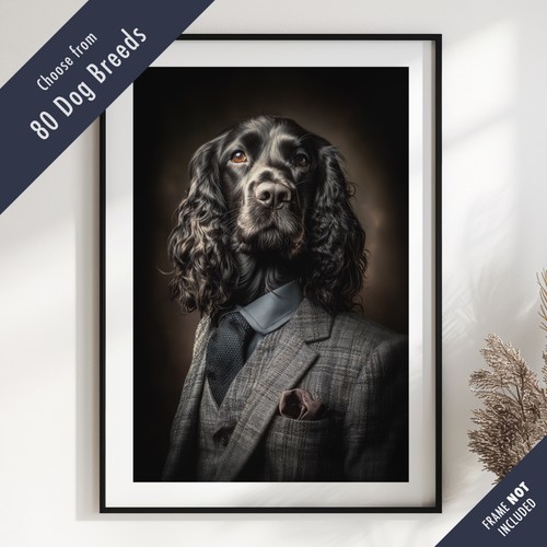 Smartly dressed dog - dressed, portrait