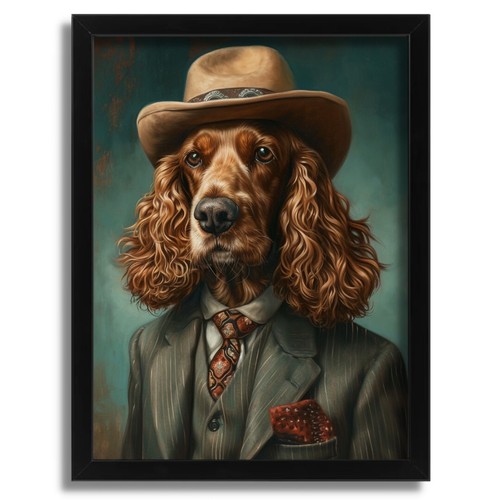 Cocker spaniel wall art retro - wall,