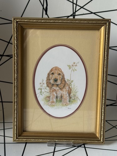 Vintage cocker spaniel puppy - cocker,