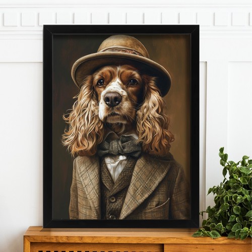 Vintage dog suit portrait - dog, a